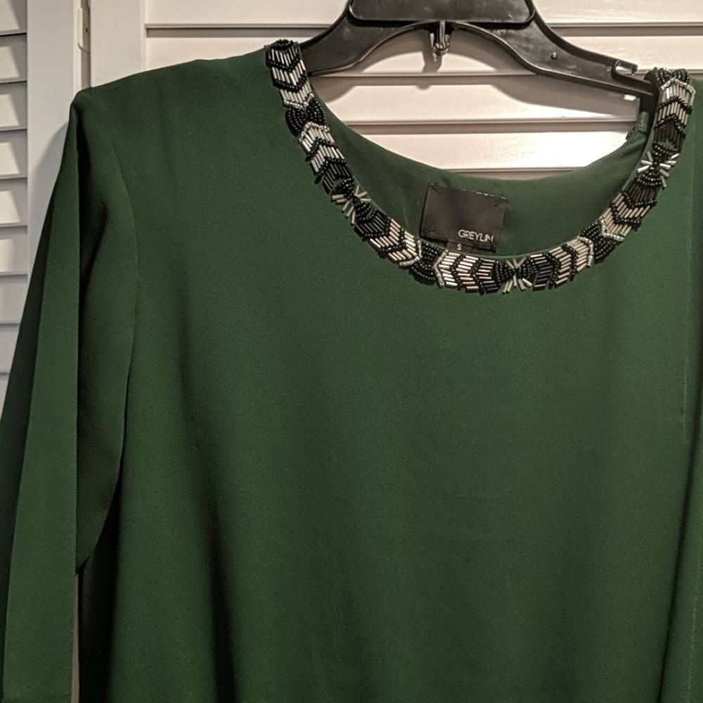 Greylin emerald formal dress, S